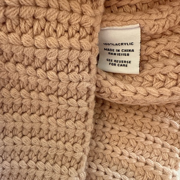 525 AMERICA chunky knit Cozy Pink Turtleneck Sweater medium - Picture 6 of 6